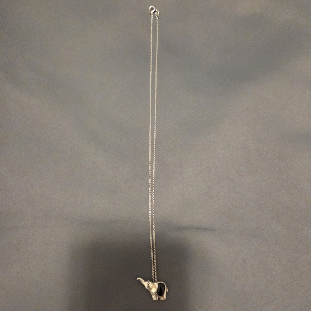 Silver Elephant Pendant Necklace